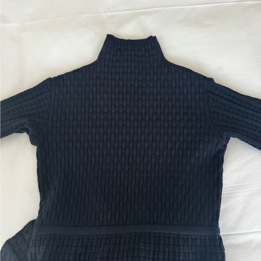 Molli Black Midi Knit Dress in Midnight Small - Picture 3 of 6